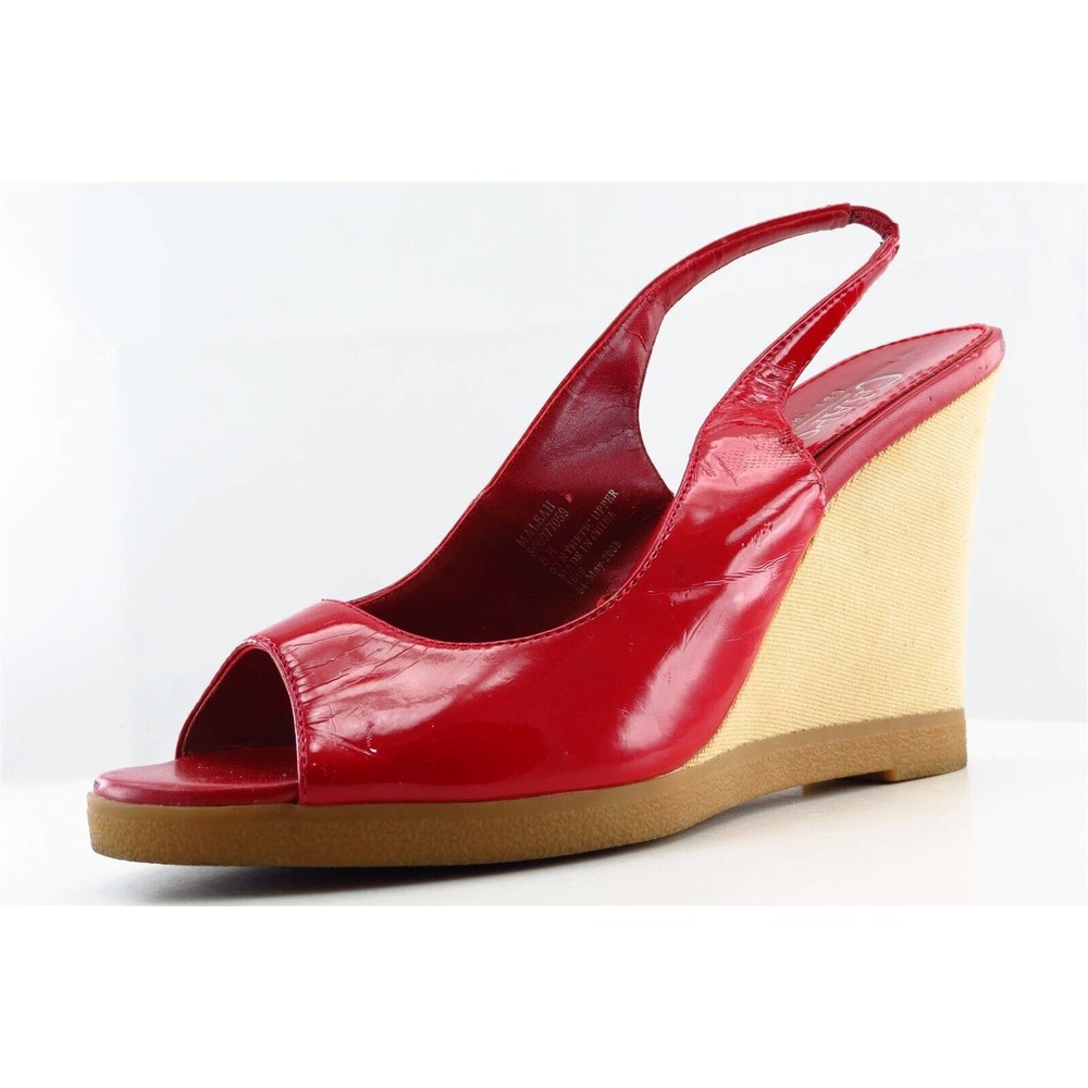 Chaps Slingback Sandals Red Synthetic Women Shoes Size 8 Medium‎